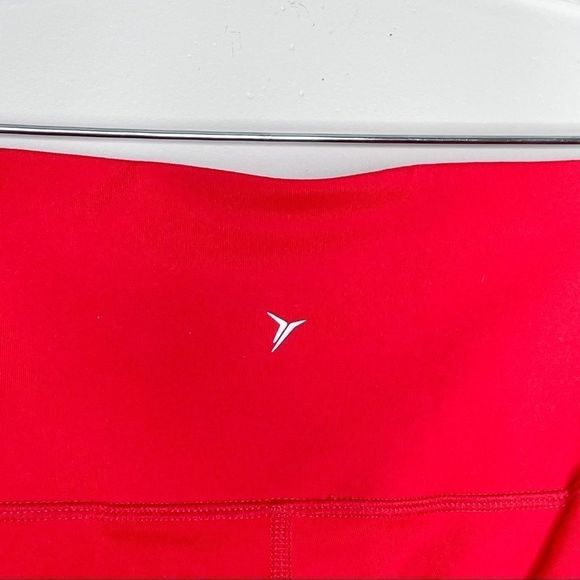 Old Navy Active red leggings white stripes - Picture 3 of 9